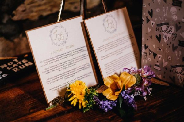 handmade wedding stationery bespoke vows cards